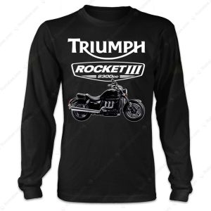 Rocket III Powerful Engine Tribute Classic T Shirt Triumph Rocket III 2300cc Rider Tee 3 long sleeve