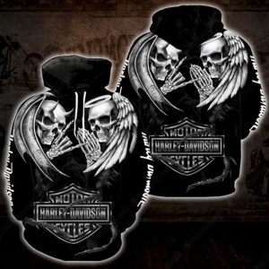 Skull with Wings Harley-Davidson Hoodie, Harley-Davidson Dark and Celestial Merch