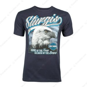 Sturgis Harley Davidson Patriotic Eagle Merch Home Of The Free Because Of The Brave Motorcycle Harley Davidson T Shirt