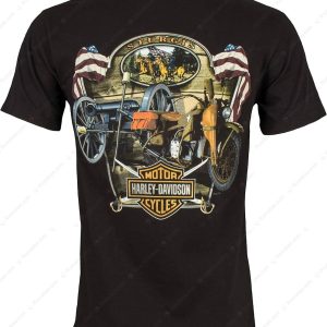 Sturgis Harley Davidson South Dakota Merch Harley Davidson Flag Logo T Shirt 2