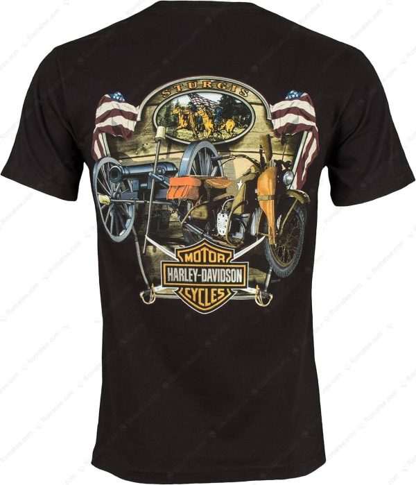 Sturgis Harley-Davidson South Dakota Merch, Harley Davidson Flag Logo T-Shirt