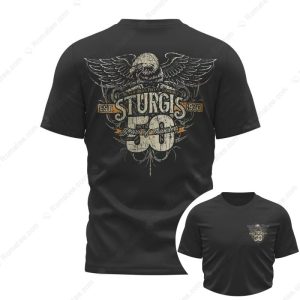 Sturgis Motorcycle Rally 50 Years Of Thunder 1938 Merch, Eagle Black Hills Motor Classic T-Shirt