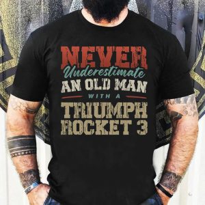 Vintage Triumph Rocket 3 Enthusiast Rider T Shirt Humorous Triumph Rocket 3 Riders Confidence Tee 1