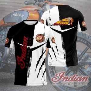 Black and White Scratch Indian Motorcycle Shirt Style Indian Motorcycle Hoodie 3