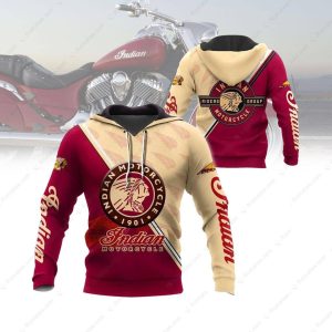 Bold Native American Graphics Indian Motorcycle 3D All Over Print Hoodie