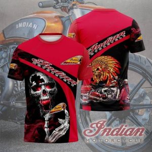 Bold Red and Black Indian Motorcycle Shirt Rock and Roll Inspired Indian Motorcycle Hoodie 2