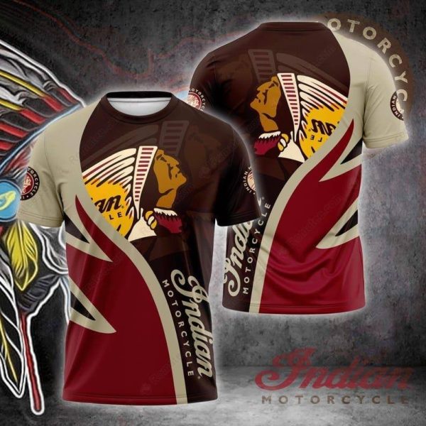 Classic Indian Motorcycle Logo Hoodie, Heritage Native American Indian Motorcycle 3D All Over Print Shirt