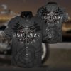 Dark and Edgy Harley-Davidson Distressed Skull Hawaiian Shirt