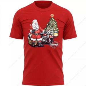 Harley Davidson Santa Claus Christmas Hoodie Merry Hog idays Harley Davidson Christmas Themed Pullover Hoodie 3 tshirt