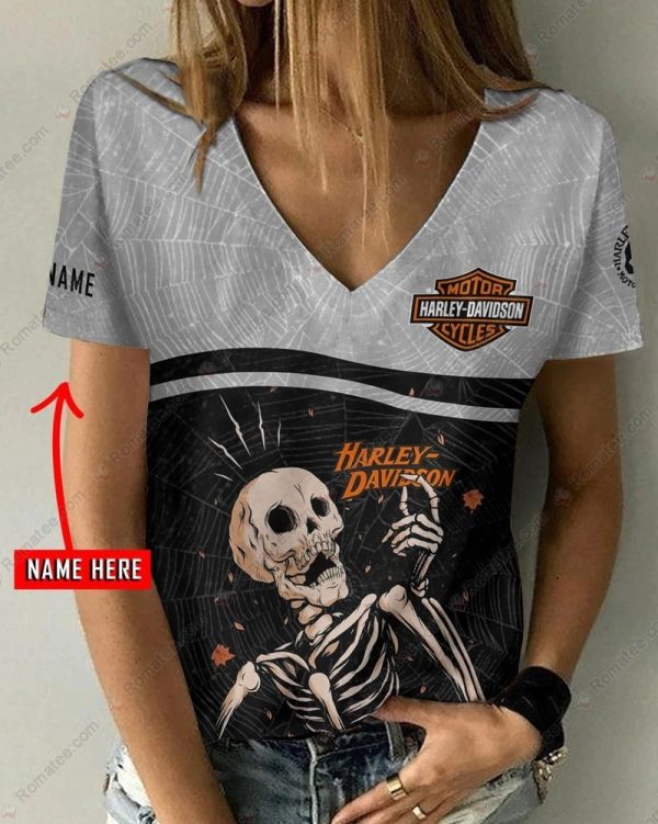 Harley-Davidson Skeleton Cobweb Shirt, All-Over Print Harley-Davidson Shirt