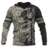 Harley-Davidson Torn Punisher Skull Camo Shirt, Patriotic Skull and American Flag Hoodie