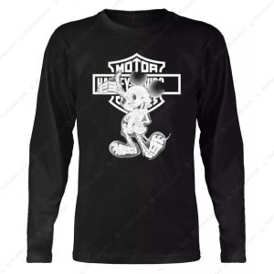 Mickey Mouse Skeleton Harley Davidson Hoodie Harley Davidson Logo Merch 2 Long Sleeve