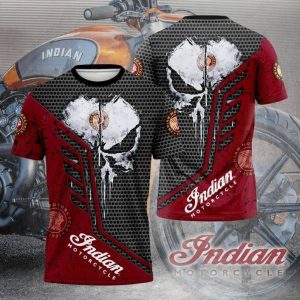 Punisher Skull Indian Motorcycle Hoodie Punisher Skull on Hexagonal Background 3