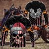 Santa Hat Skull and American Pride Harley-Davidson Hoodie, Unique Harley-Davidson Christmas Hoodie