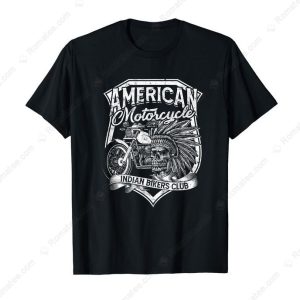 American Motorcycle Indian Biker Club Merch, Graphic Indian Motorcycle T-Shirt