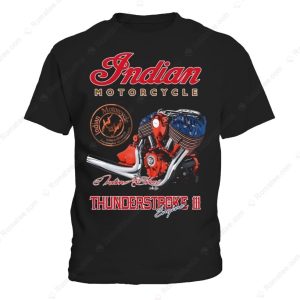 American Pride Thunderstroke 111 Engine Graphic Hoodie, Patriotic Indian Motorcycle T-Shirt