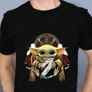 Baby Yoda Native American Attire Hoodie, Dreamcatcher Native American Merch