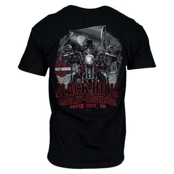 Black Hills Harley-Davidson Flag Rider Merch, Black Hills Rapid City South Dakota T-Shirt