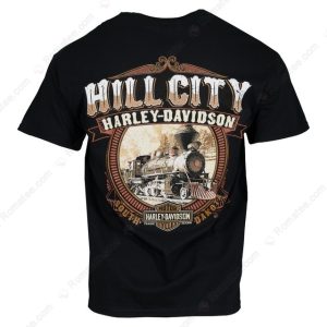 Black Hills Steam Train And South Dakota Vintage Harley-Davidson T-Shirt