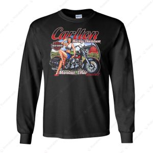 Carlton Harley-Davidson Pin-Up T-Shirt, Mantua Ohio Vintage Design Merch