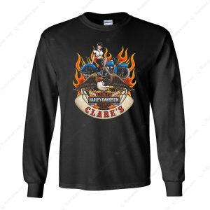 Clare’s Harley-Davidson Eagle And Flames T-Shirt, Harley-Davidson American Heritage Classic Pin-Up Merch