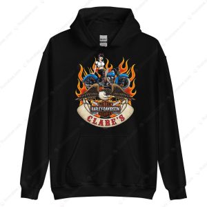 Clares Harley Davidson Eagle And Flames T Shirt Harley Davidson American Heritage Classic Pin Up Merch 3 Hoodie