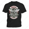 Classic American Motorcycle Graphic T-Shirt, 1811 CC Engine & Winged Design