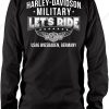 Classic Harley-Davidson Motorcycle Skull Engine Shirt, Harley-Davidson Military Let’s Ride Long Sleeve Shirt