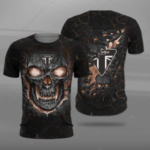 Graphic Triumph Motorcycles Lava Skull Merch, Triumph Motorcycles Biker T-Shirt