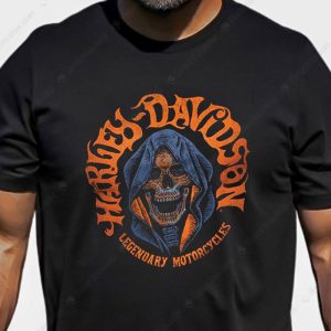 Grim Reaper Legendary Motorcycles Merch, Bold Harley-Davidson Motorcycles T-Shirt