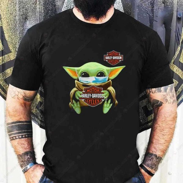 Harley-Davidson Baby Yoda Hug Harley-Davidson Logo Merch, Vintage Harley-Davidson Logo Design