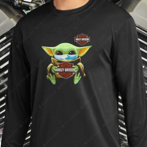 Harley-Davidson Baby Yoda Hug Harley-Davidson Logo Merch, Vintage Harley-Davidson Logo Design