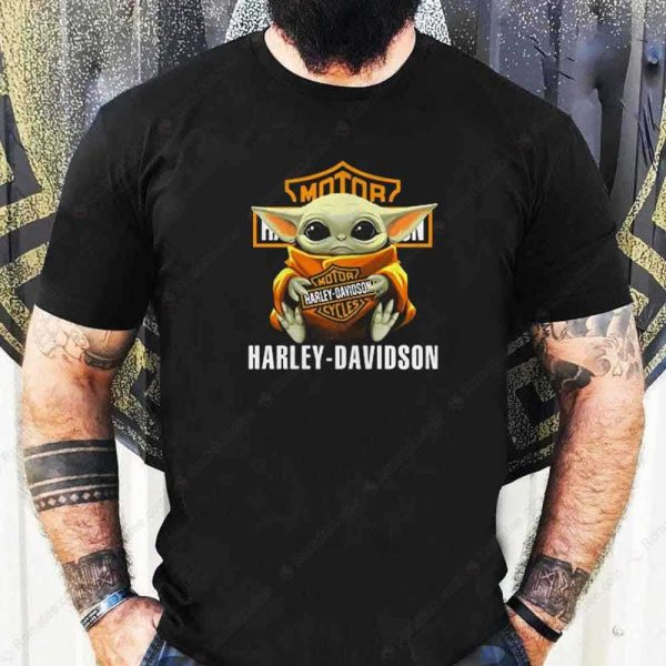 Harley-Davidson Baby Yoda Star Wars Meets Biker T-Shirt