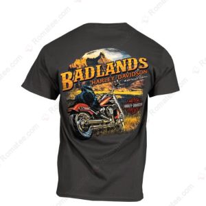 Harley-Davidson Badlands Motorcycle Merch, South Dakota USA Motorcycle Shirt