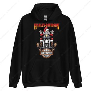 Harley Davidson Biker Santa T Shirt Christmas Motorcycle Holiday Special Merch 3 Hoodie