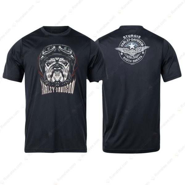 Harley-Davidson Bulldog Graphic Merch, Harley-Davidson Sturgis South Dakota T-Shirt