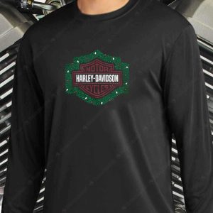 Harley-Davidson Christmas Wreath T-Shirt, Harley-Davidson Festive Merch