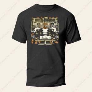 Harley-Davidson Eagle Wings Hit The Road Merch, Vintage Style Harley-Davidson Road Adventure T-Shirt