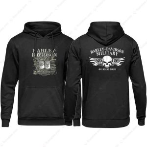 Harley-Davidson Military Dog Tags Merch, Harley-Davidson Motorcycles Overseas Tour Skull Winged T-Shirt