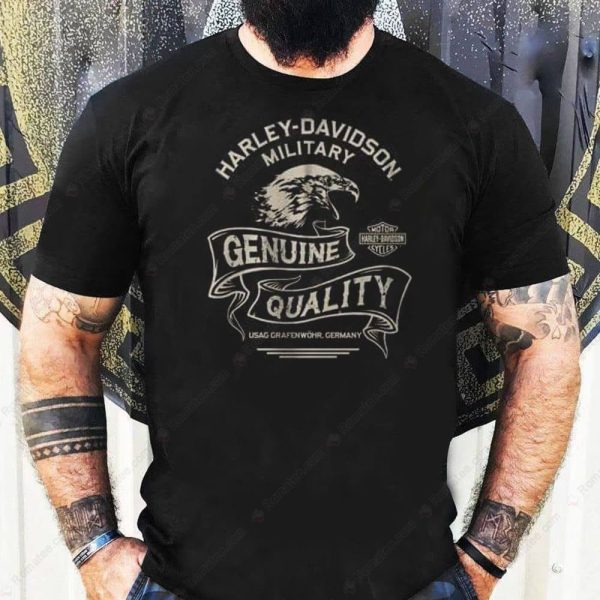 Harley-Davidson Military Genuine Quality Shirt, Harley-Davidson Eagle T-Shirt