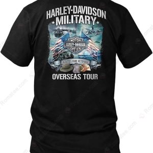 Harley-Davidson Military Overseas Tour Shirt, Harley-Davidson Veterans Tribute T-Shirt