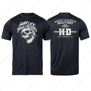 Harley-Davidson Military Skull Warrior Merch, H-D Military Factory Custom T-Shirt