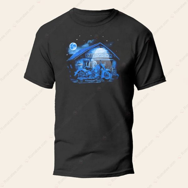 Harley-Davidson Moonlight Dealer Merch, Harley-Davidson Night Rider T-Shirt