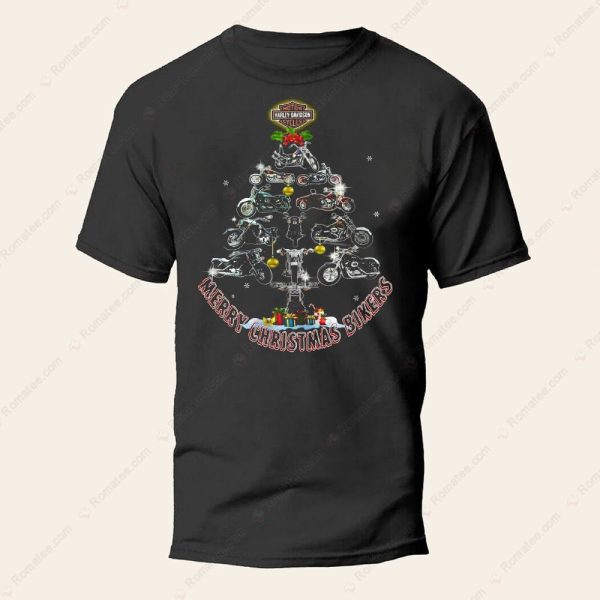 Harley-Davidson Motorcycle Christmas Tree Shirt, Harley-Davidson Heritage Christmas Merch