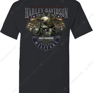 Harley-Davidson Patriotic Eagle Shirt, Harley-Davidson Military Star Winged Overseas Tour T-Shirt