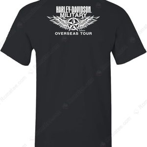 Harley-Davidson Patriotic Eagle Shirt, Harley-Davidson Military Star Winged Overseas Tour T-Shirt