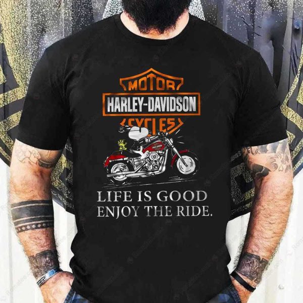 Harley-Davidson Snoopy Life Is Good Enjoy The Ride T-Shirt