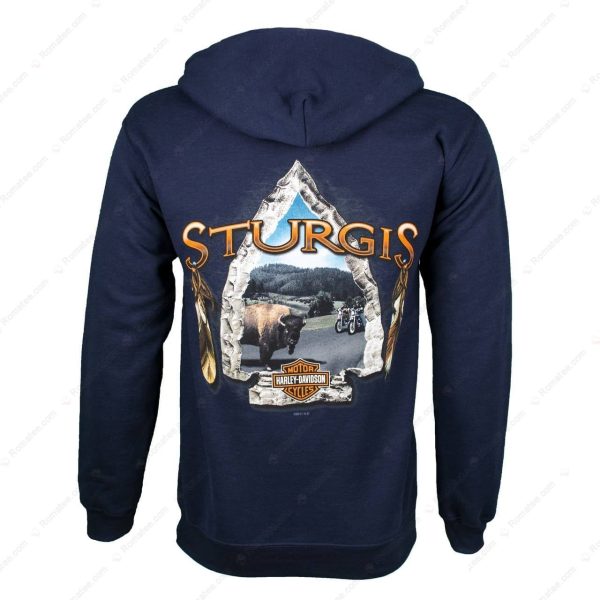 Harley-Davidson Sturgis Bison Merch, Native American Sturgis South Dakota Hoodie