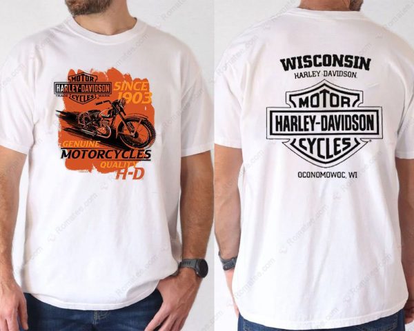 Harley-Davidson Swiftly Bike Merch, Harley-Davidson Genuine Motorcycles Since 1903 T-Shirt