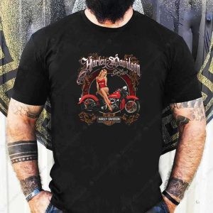 Harley-Davidson Vintage Pinup T-Shirt, Harley-Davidson Motorcycle Shirt